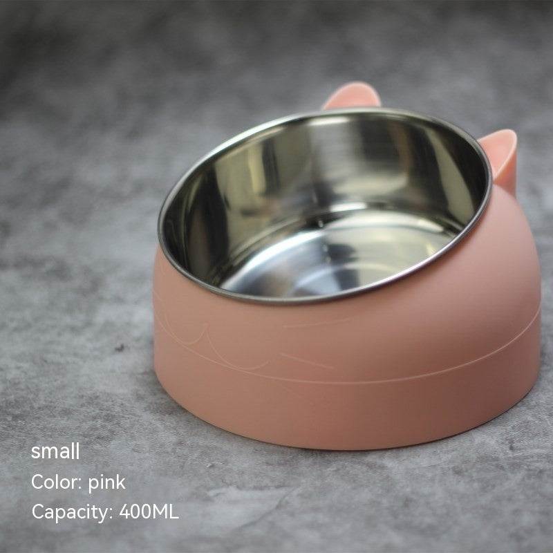Cervical Support Stainless Steel Pet Bowl