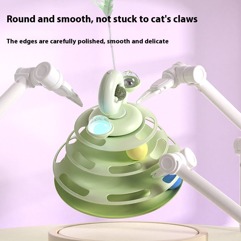 4-Tier Interactive Cat Turntable Toy