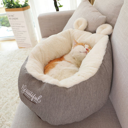 Warm Plush Indoor Pet Bed