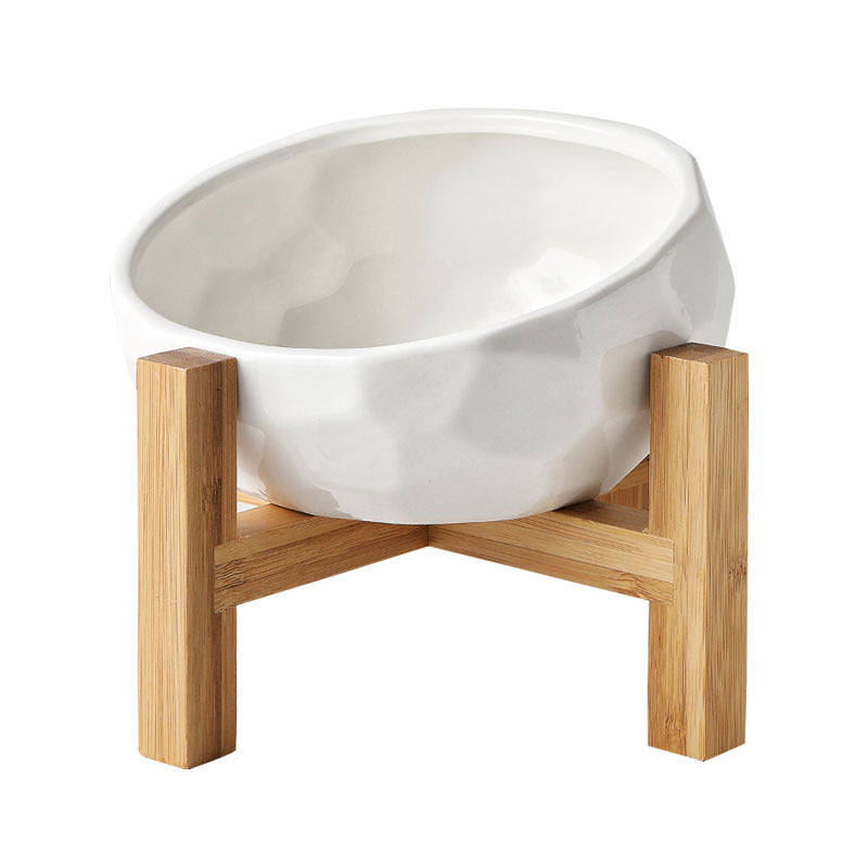 Ergonomic Oblique Pet Feeding Bowl
