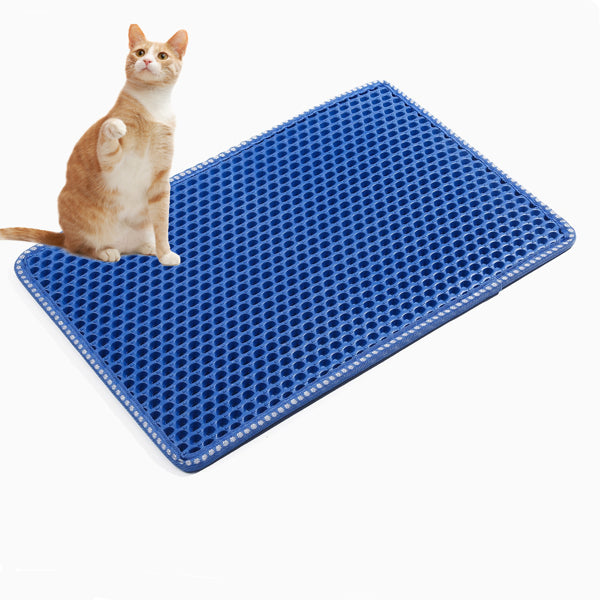 Premium Cat Litter Mat – Waterproof, Non-Slip, Double Layer, MiLi Shape Design