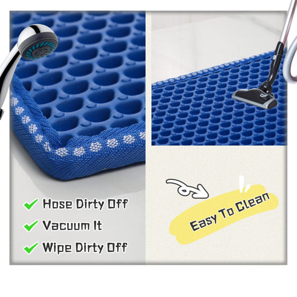 Premium Cat Litter Mat – Waterproof, Non-Slip, Double Layer, MiLi Shape Design