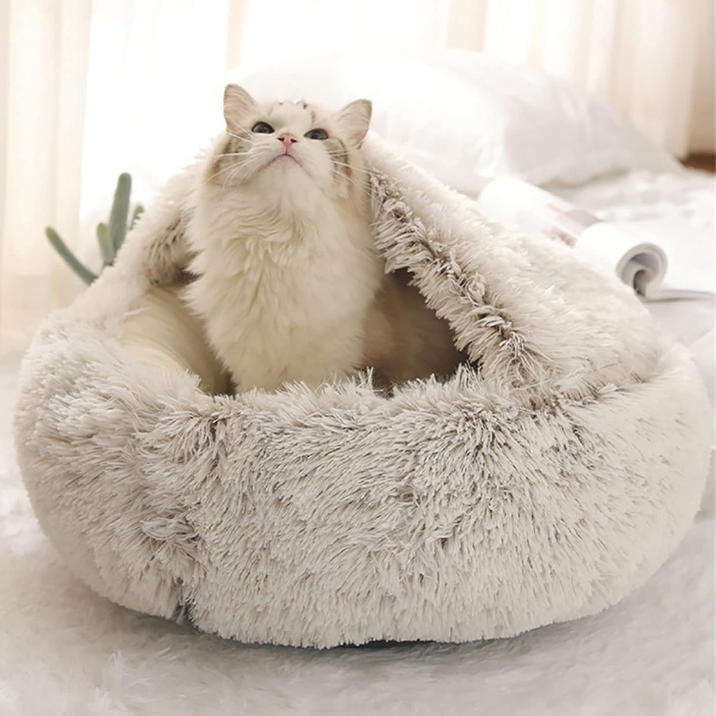 Round Soft Winter Pet Bed