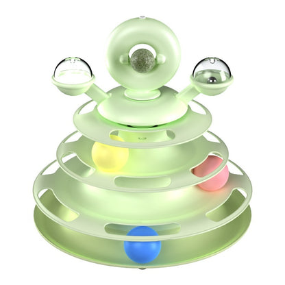 4-Tier Interactive Cat Turntable Toy