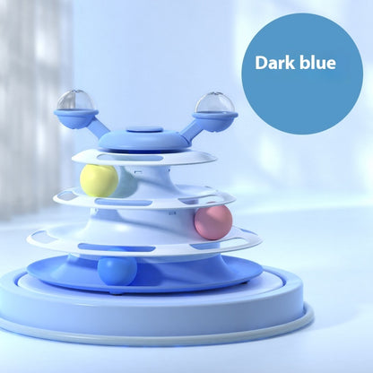 4-Tier Interactive Cat Turntable Toy