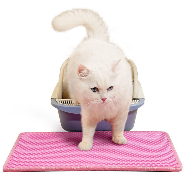 Pink MiLi Cat Litter Mat – Double-Layer, Non-Slip