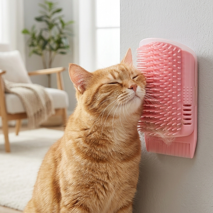 Wall-Mounted Cat Self-Grooming Brush