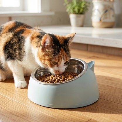 Cervical Support Stainless Steel Pet Bowl