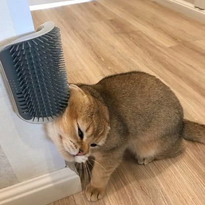 Wall-Mounted Cat Self-Grooming Brush